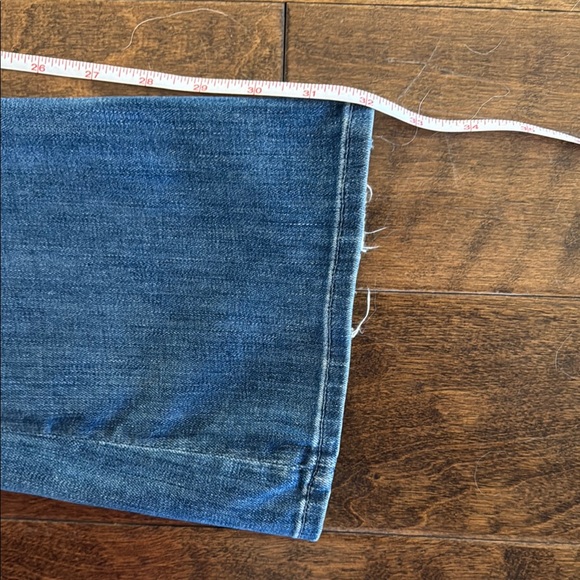 MOTHER Blue Flare & Wide Leg Jeans with Distressed Details - Picture 3 of 7